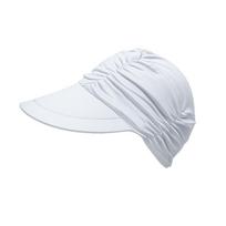 Wide Brim Women Sun Hat Elastic Fit Pleated Design Cooling Visor Cap Adjustable Strap Breathable Summer Baseball Cap Outdoor