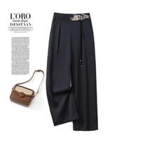 Yuzhaolin Women's Summer New Chinese Style Embroidered Wide-Leg Pants 5XL