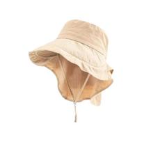 Solid Color Wide Brim Sun Hat Korean Style Women Bucket Hat Simple Sun Protection Hat  Male
