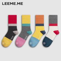 Limi Men's Antibacterial Mid-Calf Cotton Socks 4-Pack One Size