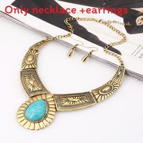 Vintage Water Drop Necklace With Collar Chain For Art Deco Lovers