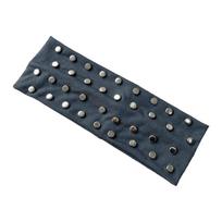 Breathable Korean Style Rivet Headbands Wide Solid Color Punk Headwrap Soft Hip Hop Elastic Hair Band Hair Accessories