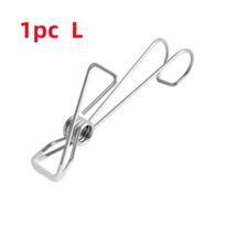 Home Storage Rack Laundry Chip Hooks Clothes Pegs Po Clip Stainless Steel Clothespins Towel Chips Hook Laundry Storage Holder 1pc 2x9.5cm-1.5cm