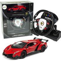 Valdoma mašina su vairu Lamborghini Veneno, raudona