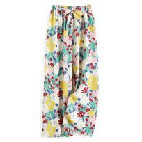 Women's Elastic Waist Printed Wide-Leg Vacation Pants One Size