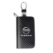 Carbon Filber Car Key Case Keys Full Leather Protection Shell Bag for Nissan  X-Trail Qashqai Juke Leaf NOTE Patrol Pulsar NISMO