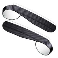 Small Round Mirror Blind Spot Mirror Carbon Fiber Car Mirror Accessories  Snow Conditions 1 Pair