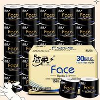 Jie Rou Black Face 4-Ply Toilet Paper