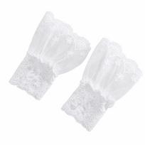 Ruched Lace Fake Sleeves Cuff Ruffles Pleated Fake Flared Sleeves Detachable Cuffs  Lolita Matching