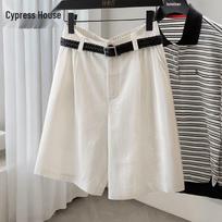 Women's Linen Blend High-Waist Wide-Leg Capri Pants S