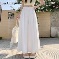 La Chapelle Solid Color Casual Wide-Leg Pants S