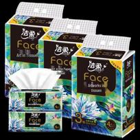 Jie Rou Face Oil Painting 4-Ply Facial Tissue