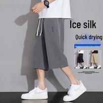 MEDE Men's Quick-Dry Ice Silk Casual Capris L