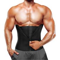 Men's Neoprene Waist Cincher: Body Shaper & Sweat Suit with Zipper S