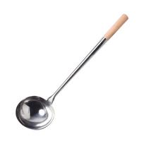 Hand-Forged Stainless Steel Wok Spatula & Ladle with Wooden Handle