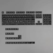 Carbon Fiber Pattern Transparent PC Keycaps 132 Keys OEM Height Side Print Transparent Keycaps for Mechanical Gaming Keyboard