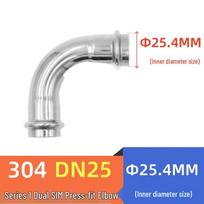 Langsai ZeBo 304 Stainless Steel Double Press 90-Degree Elbow Fitting