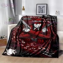 Anime Hellsing serijos antklodė Alucard Print Antklodė Minkšta lovatiesė paplūdimio šiltas kelioninis užvalkalas vaikams berniukams mergaitėms dovana 75cmx90cm