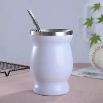 Yerba Mate Cup 304 Stainless Steel Double Wall Yerba Mate Gourd Set Argentine Yerba Mate Gourd With Spoon and Cleaning Brush 240ml balta