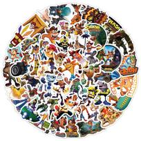 60 Crash Bandicoot Game Stickers Decorative Water Cup Suitcase Waterproof Stickers