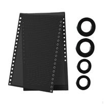 Recliners Chair Replacement Outdoor Folding Mesh Parts with 4 Bungee Cords for Lounge Black