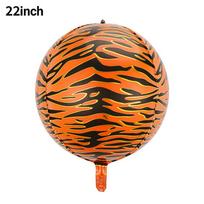 4D Balloon Animal Pattern Printed Animal Stripe Three-Dimensional 4D Ball Tiger Pattern Leopard Pattern Zebra Pattern Aluminum Film Balloon 22 inch tiger pattern 4D ball