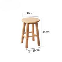 Solid Wood Stool Bar Multifunction Milk Tea Shop Northern Household Simplicity High Chair High Footstool Simple Wooden Chair
