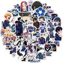50pcs BLUE LOCK Football Anime Stickers Waterproof Graffiti Decals Phone Laptop Luggage Guitar Notebook Cartoon Stickers
