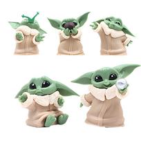 6 vnt Žaislų meistras Kūdikis Yoda Darth PVC veiksmo figūrėlė Anime figūrėlių kolekcija Mini žaislinė lėlė modelis re