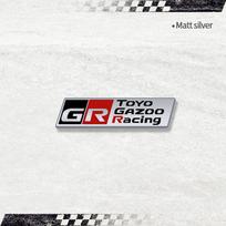 3D Automobilio Lipdukas GR Gazoo Racing Galvos Priekinės Grotelės Ženklelis Metalinis Lipdukas Emblema Toyota HV C-HR Corolla Camry Suzuki Aksesuarams gray