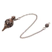 Gold Tone Copper Pendulum for Enhancing Meditation and Chakras Balancing Spiritual Jewelry Unisex Scrying Accessory bronza