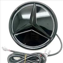 Car Front Grill Logo Light Mirror Face LED Badge For Mercedes Benz W205 W218 W207 W176 W212 Emblem Luminous Decorative Light white light