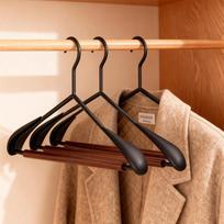 Premium Beech Wood Household Non-Slip, No-Marks Clothes Hanger 5-pack