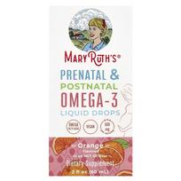 MaryRuth's, Prenatal and Postpartum Omega-3 Liquid Drops, Orange, 2 fl oz (60 ml)