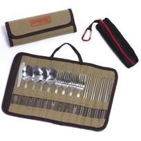 MAGNA Stainless Steel Cutlery 13 Compact Storage Set, 4-Person, Pieces, (Brown) ruda