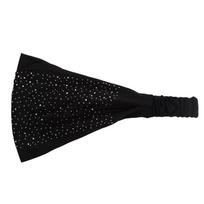 Women's Wide Elastic Headband with Rhinestones, Yoga Sports Hairband for Daily Wear