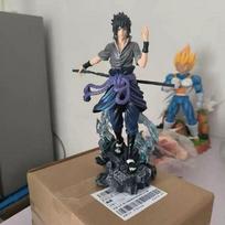 Naruto Anime Figure Uzumaki Naruto Uchiha Sasuke Combat form 25cm Action Figurine PVC Cartoon Characters Figure Ornaments Boy Toy