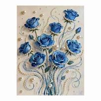 DIY Pearl Diamond Dots Paintings Picture Arts Craft with Frame 11.81x15.75in for Adults Beginners Gem Art D9M2