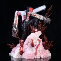 Chainsaw Man Anime Merchandise Devil Hunter Denji Action Figure Statue Model Desktop Ornament Computer Case Decoration Toy Present
