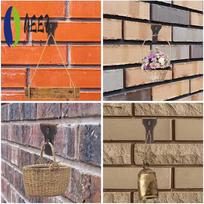 AEE2-20Pcs Brick Hook Clips,Steel Brick Hanger For Hanging Outdoors,Heavy Duty Brick Wall Hangers For 2-1/4In To 2-3/8In High