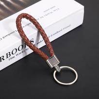 Personality Custom Name Text Keyring Car Moto Key Ring Chain Originality PU Leather Metal Organization Rope Keychain Gift Custom Name ruda