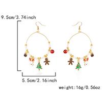 Shiny Christmas Earrings Drop Hoop For Women Santa Claus Xmas Tree Snowman Elk Snowflake Long Tassel Dangle Earrings Party Gift