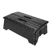 Portable Folding Step Stool Black Step Ladder For Elderly Pregnant Bathroom Travel Use