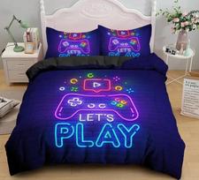 Games Comforter Cover Gamepad Bedding Set For Boys Kids Video Modern Gamer Console Quilt 2 Or 3 Pcs Soft Twin Duvet Cover Set 135x200cm