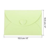 24/50Pc 15.5x10.5cm Mini Love Heart Pearlescent Paper Envelope Heart Shaped Clasp Photo Gift Card Envelopes for Wedding Greeting beige
