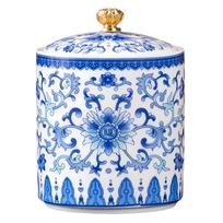 Ceramic Storage Jar Multifunctional Tea Salt Candy Canister Storage Container with Airtight Lid for Cooking