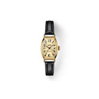 Tissot Porto serijos automatinis mechaninis judėjimas dramblio kaulo ciferblatas odinis dirželis atsparus vandeniui skaidrus verslo retro laikrodis T128.161.36.262.00 Gold Dial