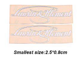 2pcs Stainless Steel Laurin & Klement Interior Sticker For Skoda Superb Fabia Octavia Rapid Superb Yeti Kamiq Scala Karoq Decal