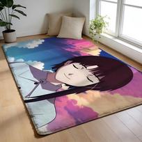 Anime S-Serial Experiments Lain Floor Mat Soft Flannel Floor Mat Non-Slip Absorbent Rug For Home Bedroom Bathroom 40cm x 60cm
