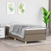 Vidaxl Rama Łóżka Bez Materaca Taupe 90X200 Cm Tkanina